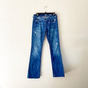 7 For All Mankind Blue Denim Bootcut‎ Jeans